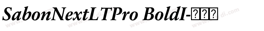 SabonNextLTPro BoldI字体转换